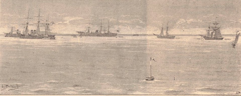 Bateau sous marin le Goubet. 1890