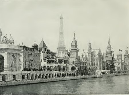 Exposition universelle de Paris en 1900. vue de la rue des nations