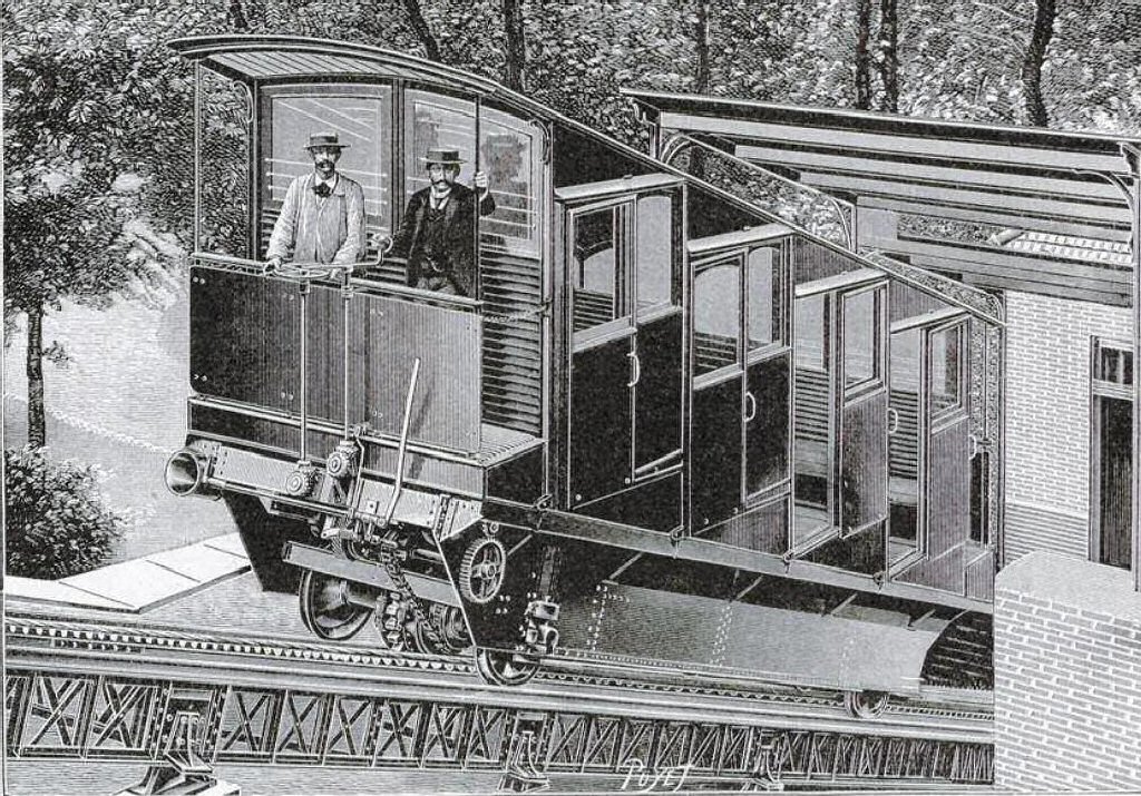 Le 1er funiculaire de Montmartre 1900