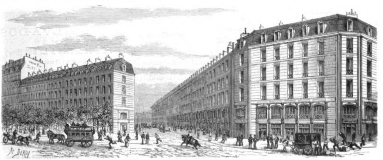 Les immeubles ouvriers du faubourg Saint-Antoine. 1873